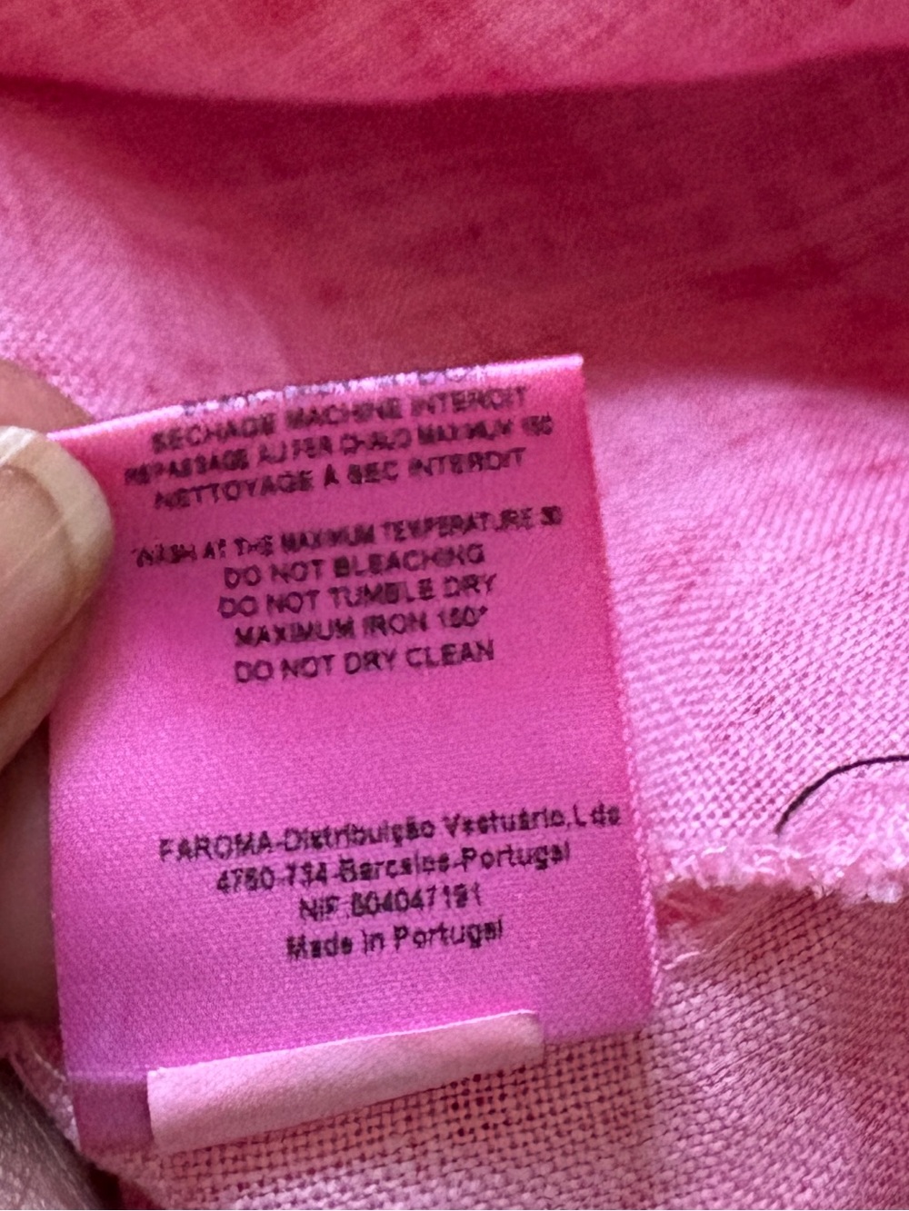 Maloka Pink Linen Blend Shift Dress with Lace Yoke Short Sleeve Size Small - Picture 10 of 12